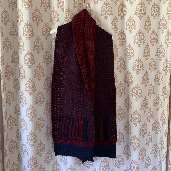 Blue POCKET Scarf knit warm & cozy!!!!! - Picture 7 of 8